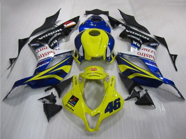 Amarelo Azul 46 Carenagem Moto CBR 600RR 2007-2008