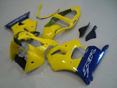 Amarelo Azul Carenagem Moto ZX6R 2000-2002