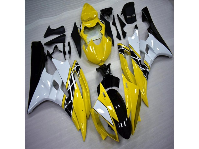 Amarelo Branco Preto Moto Plástico R6 2006-2007