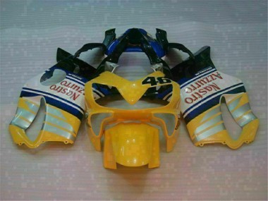 Amarelo Prata Nastro Azzurro Carenagem Moto CBR 600 F4i 2001-2003