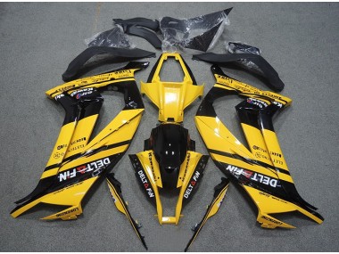 Amarelo Preto Delt Fin Carenagem Moto ZX10R 2011-2015