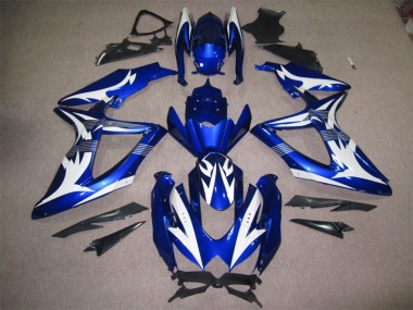 Azul Branco Carenagem Moto GSXR 600 K8 2008-2010
