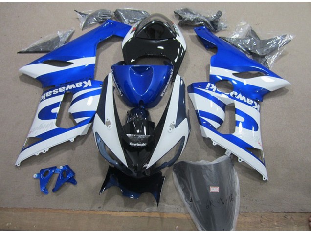 Azul Branco Carroçaria Moto ZX6R 2005-2006