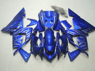 Azul Branco Chama Kits Carenagem Moto ZX10R 2003-2005