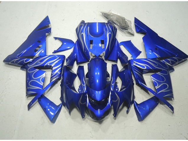 Azul Branco Chama Kits Carenagem Moto ZX10R 2003-2005