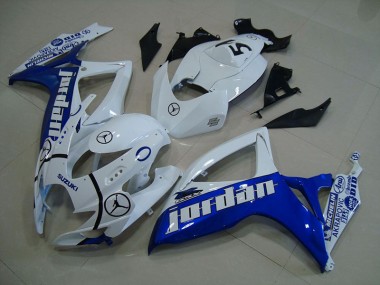 Azul Branco Jordan Carenagem Moto GSXR 750 K6 2006-2007