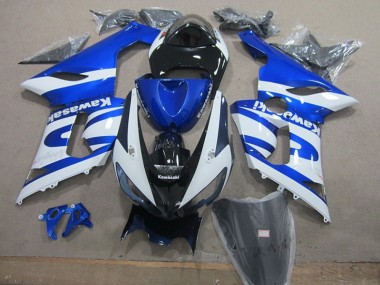 Azul Branco Kit Completo Carenagem Moto ZX6R 2005-2006