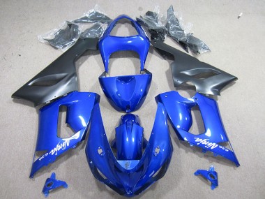 Azul Branco Ninja 636 Carenagem Moto ZX6R 2005-2006