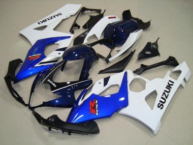 Azul Branco Preto Carenagem Moto GSXR 1000 K5 2005-2006