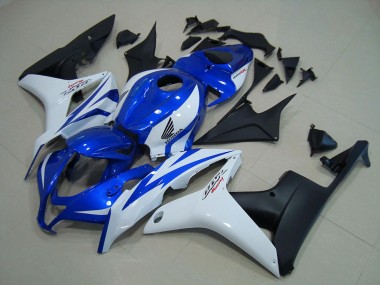 Azul Branco Preto Fosco Carenagem Moto CBR 600RR 2007-2008