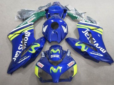 Azul Movistar Castrol Carenagem Moto CBR 1000RR 2004-2005