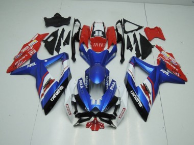 Azul & Vermelho Carenagem Moto GSXR 1000 K9 2009-2016