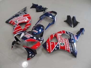 Azul Vermelho Cycle World Castrol Carenagem Moto CBR 900RR 954 2002-2003
