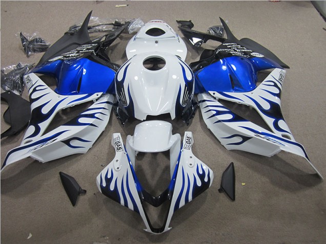 Branco Azul Chama Carenagem Moto CBR 600RR 2009-2012