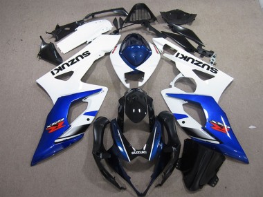 Branco Azul Injeção Kits Carenagem Moto GSXR 1000 K5 2005-2006