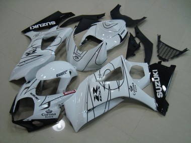 Branco Corona Carenagem Moto GSXR 1000 K7 2007-2008