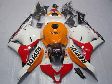 Branco Laranja Preto Repsol Carenagem Moto CBR 600RR 2009-2012