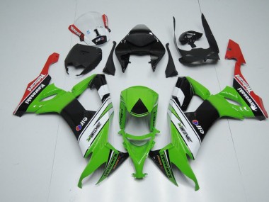 Branco Preto & Verde Carenagem Moto ZX10R 2008-2010