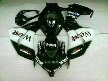 Branco Preto West Carenagem Moto CBR 1000RR 2008-2011