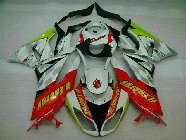 Branco Vermelho H. Energy Carenagem Moto ZX6R 2009-2012