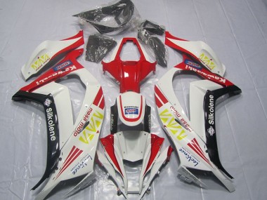 Branco Vermelho Silkolene Carenagem Moto ZX10R 2011-2015