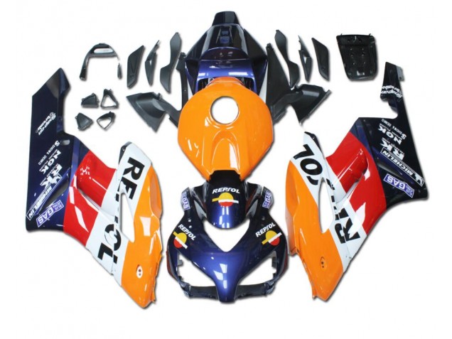 Laranja Vermelho Azul Repsol Carenagem Moto CBR 1000RR 2004-2005