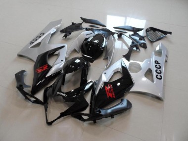 Prata Preto Carenagem Moto GSXR 1000 K5 2005-2006