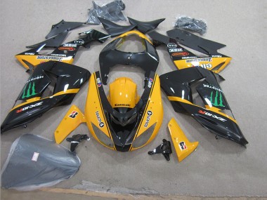 Preto Amarelo Touch4 Monster Carenagem Moto ZX10R 2006-2007