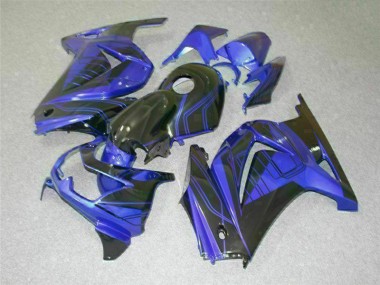 Preto Azul Abs Kits Completos Carenagem Moto EX250 2008-2012