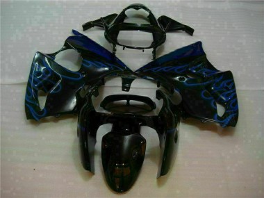 Preto & Azul Chama Carenagem Moto ZX6R 2000-2002