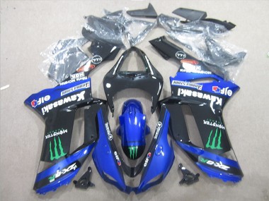 Preto Azul Verde Monster Abs Kit Carenagem & Plásticos Moto ZX6R 2007-2008