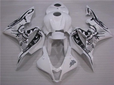 Preto Branco Carroçaria Moto CBR 600RR 2007-2008