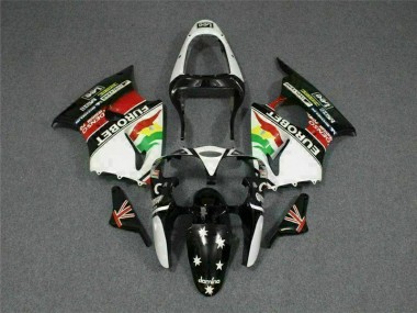 Preto Branco Eurobet Carenagem Moto ZX6R 2000-2002