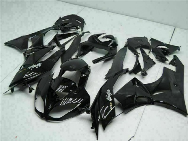 Preto Branco Ninja 636 Carenagem Moto ZX6R 2009-2012