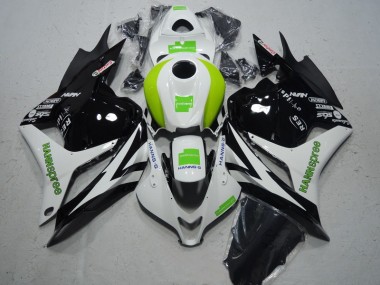 Preto Branco Verde Hannspree Abs Kits Completos Carenagem Moto CBR 600RR 2009-2012