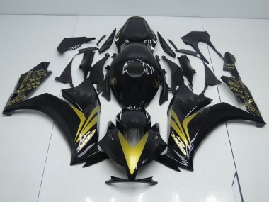 Preto Brilhante & Ouro Carenagem Moto CBR 1000RR 2012-2016