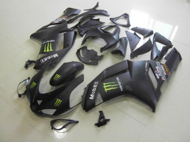 Preto Fosco Monster Carenagem Moto ZX6R 2007-2008