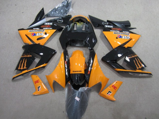 Preto Laranja 3M Monster Carenagem Moto ZX10R 2003-2005