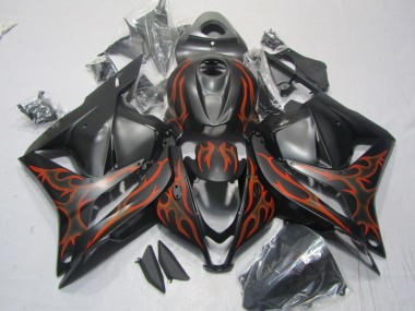 Preto Laranja Chama Carenagem Moto CBR 600RR 2009-2012