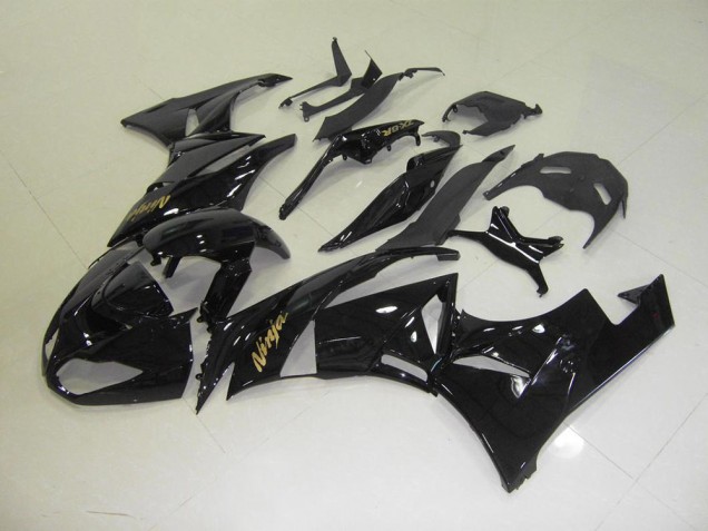 Preto & Ouro Adesivo Carenagem Moto ZX6R 2009-2012