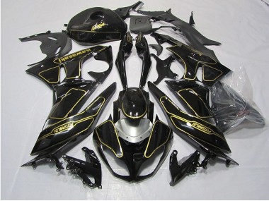 Preto Ouro Carenagem Moto ZX6R 2009-2012