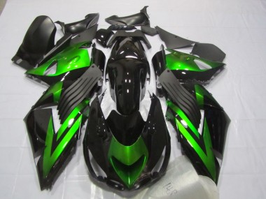 Preto Verde Carenagem Moto ZX14R ZZR 1400 2006-2011