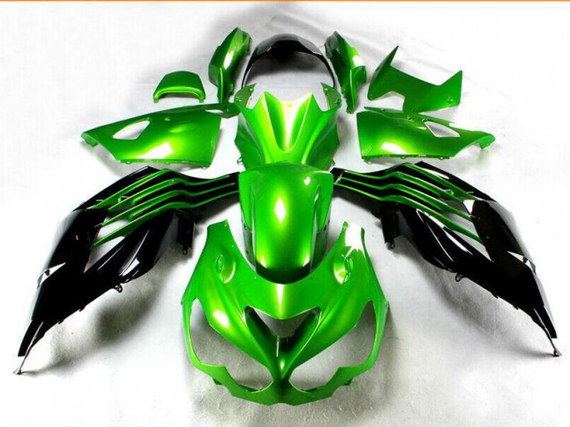 Preto Verde Kit Carenagem Moto ZX14R ZZR 1400 2012-2021