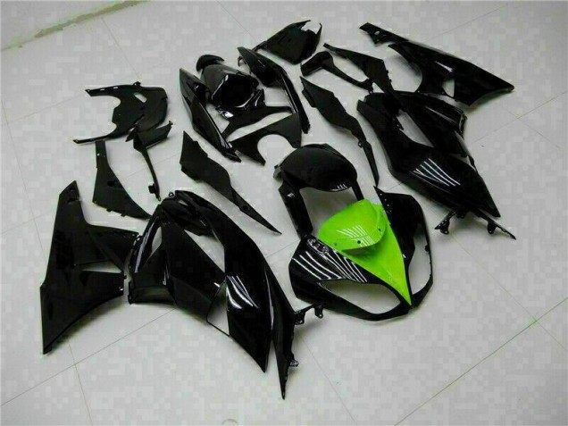 Preto Verde Kits Carenagem Moto ZX6R 2009-2012