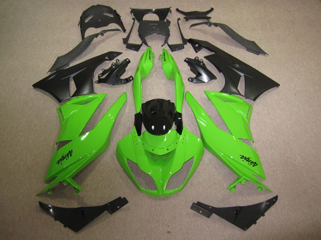 Preto Verde Kits Carenagem Moto ZX6R 2009-2012