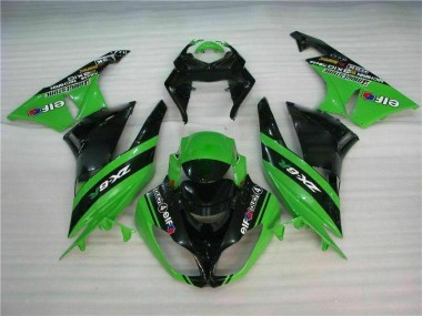 Preto Verde Kits Completo Carenagem Moto ZX6R 2009-2012