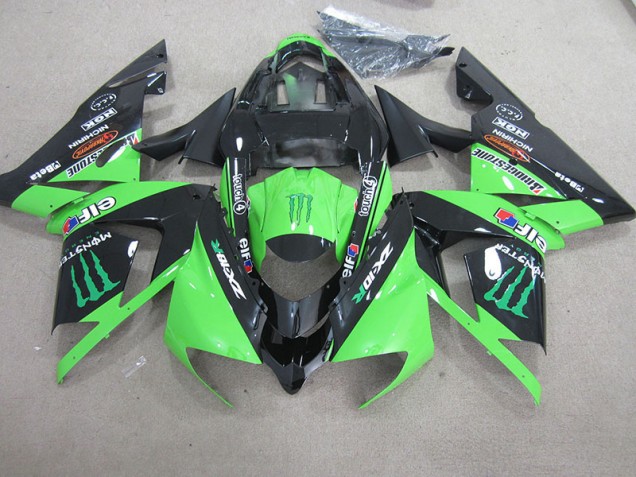 Preto Verde Monster Carenagem Moto ZX10R 2003-2005