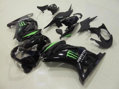 Preto Verde Monster Energy Carenagem Moto ZX 250R 2008-2012