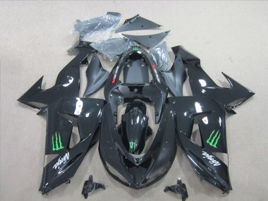 Preto Verde Monster Ninja Carenagem Moto ZX10R 2006-2007