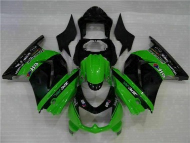 Preto Verde Moto Plástico EX250 2008-2012